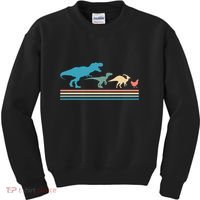 Dinosaur Evolution Trex Velociraptor Chicken Kids Sweatshirt thumb 0