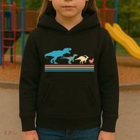 Dinosaur Evolution Trex Velociraptor Chicken Kids Hoodie thumb 3