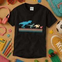 Dinosaur Evolution Trex Velociraptor Chicken Kids T-Shirt thumb 3
