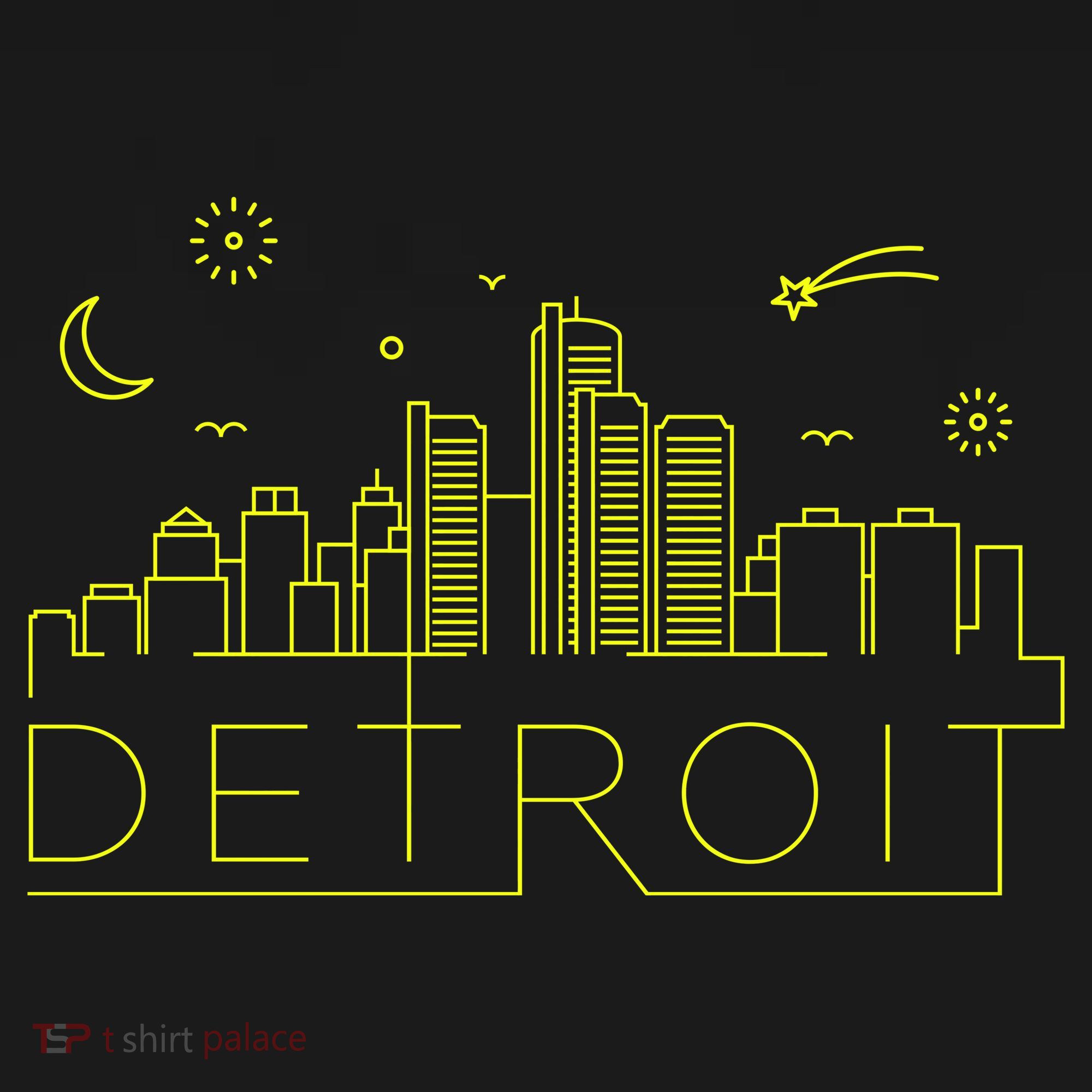 Detroit City Silhouette Pajama Set
