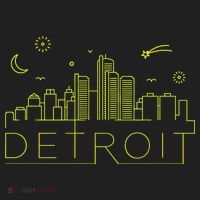 Detroit City Silhouette Golf Towel thumb 3