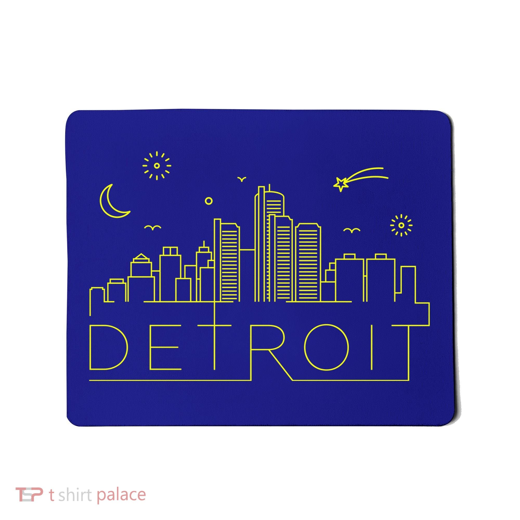 Detroit City Silhouette Mousepad