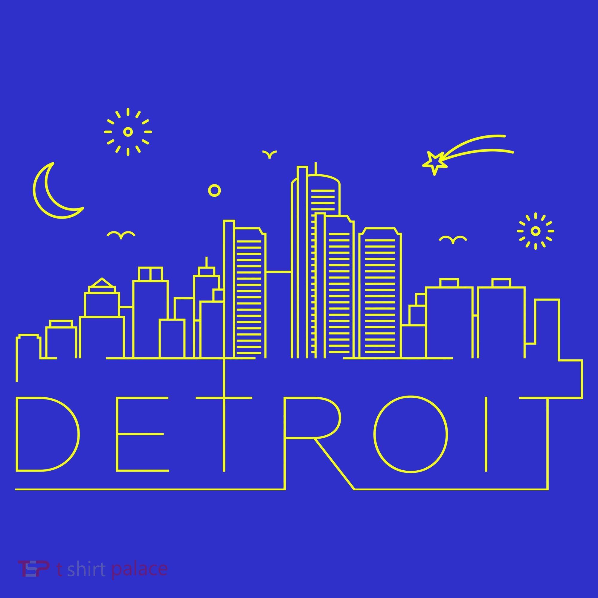 Detroit City Silhouette Mousepad
