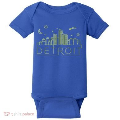Detroit City Silhouette Baby Bodysuit
