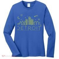 Detroit City Silhouette Women's Long Sleeve Shirt thumb 0