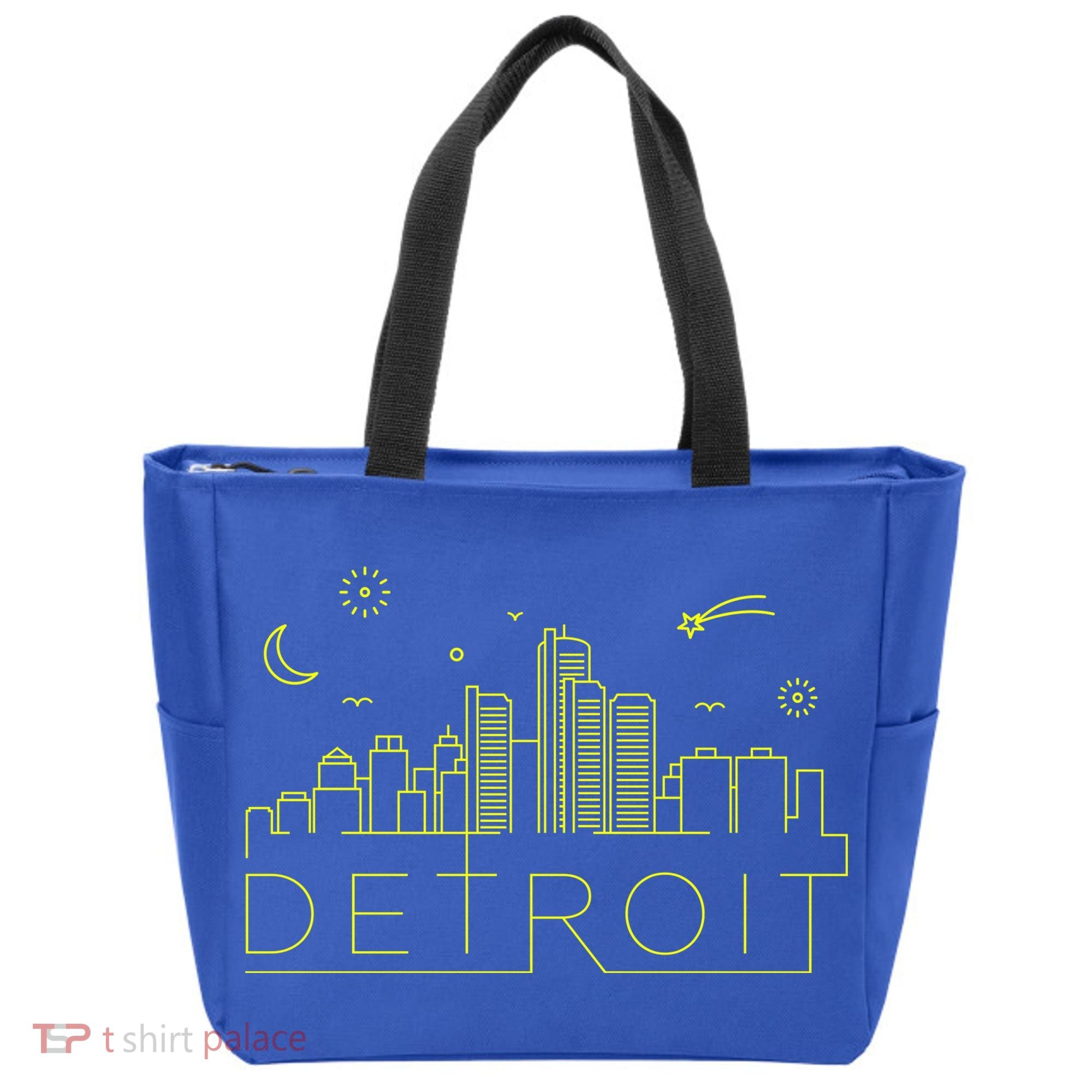 Detroit City Silhouette Tote Bag