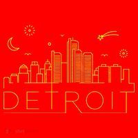 Detroit City Silhouette Santa Hat thumb 1