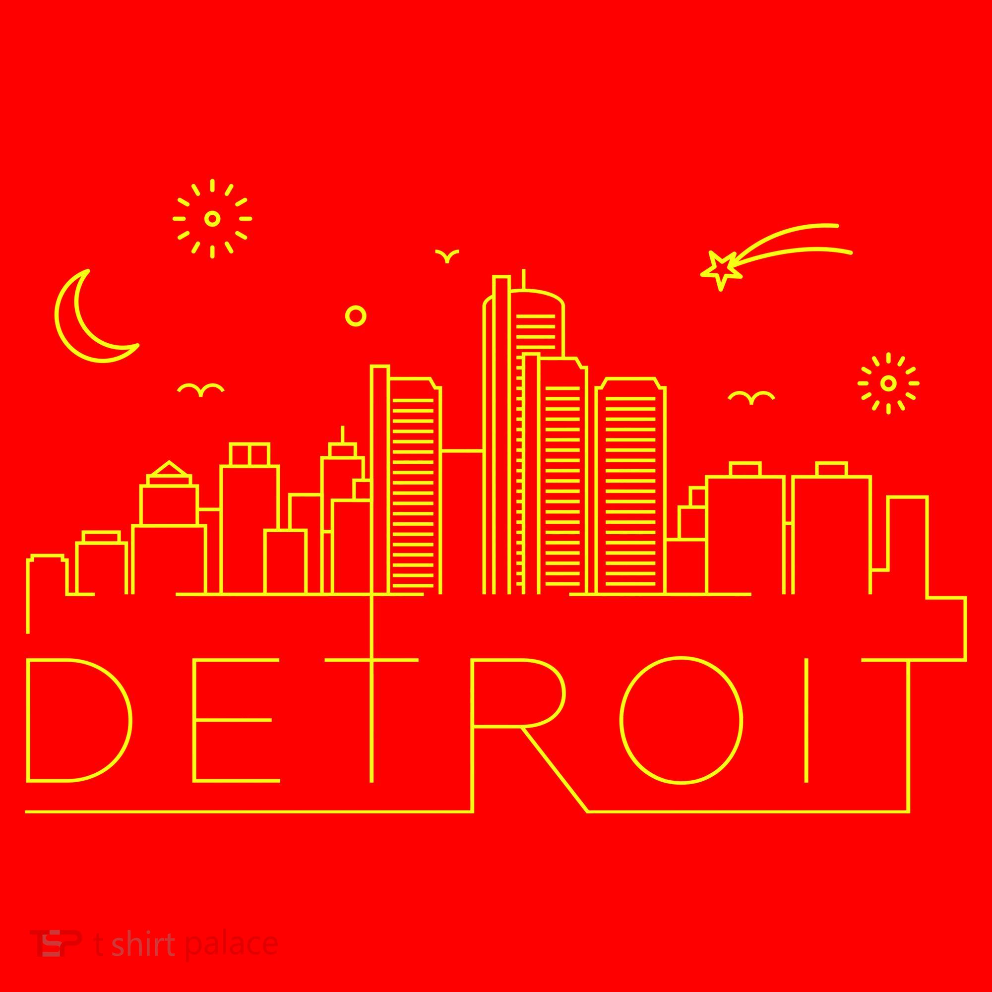 Detroit City Silhouette Santa Hat