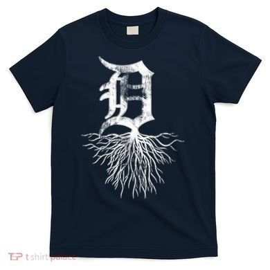 Detroit D Roots Michigan Born Rooted T-Shirt