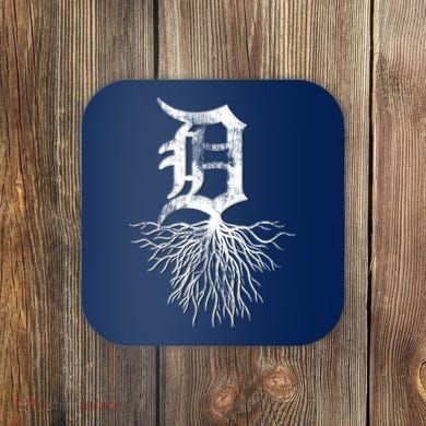 Detroit D Roots Michigan Born Rooted Coaster