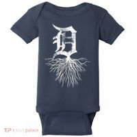 Detroit D Roots Michigan Born Rooted Baby Bodysuit thumb 0