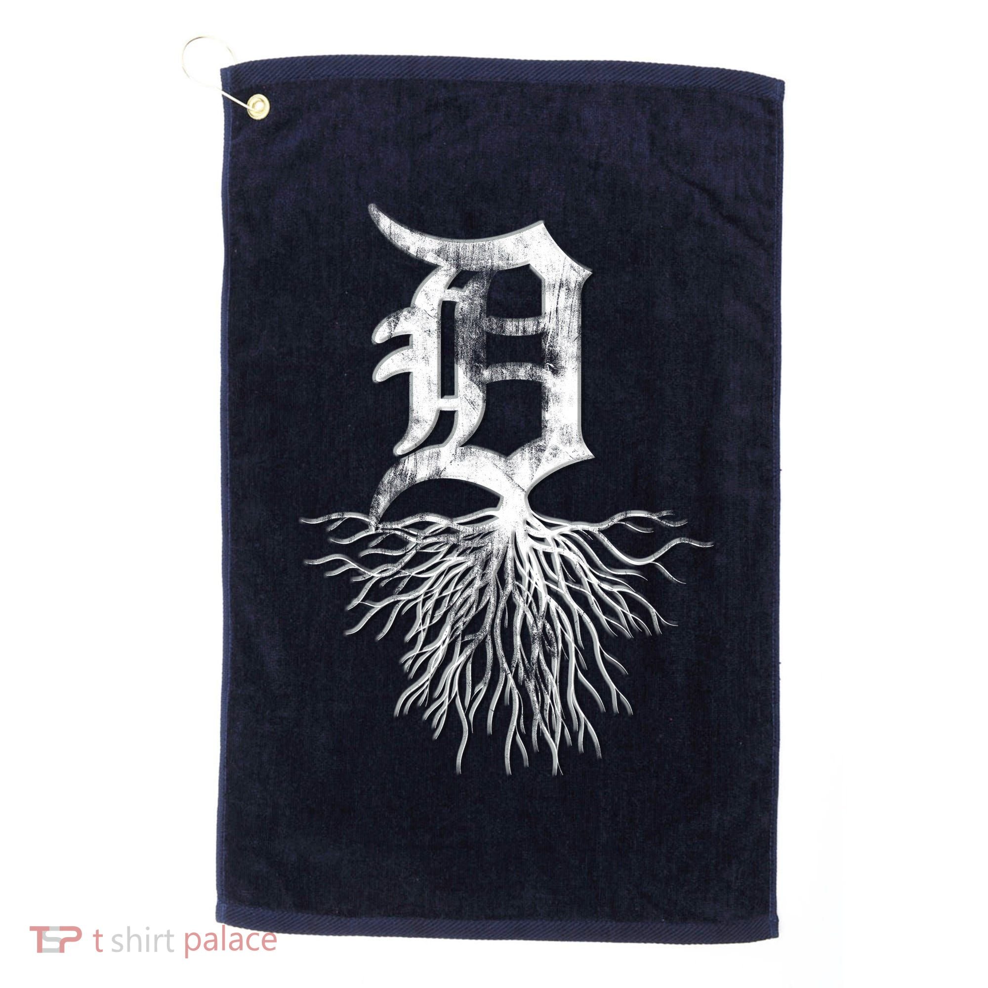 Detroit D Roots Michigan Born Rooted Golf Towel