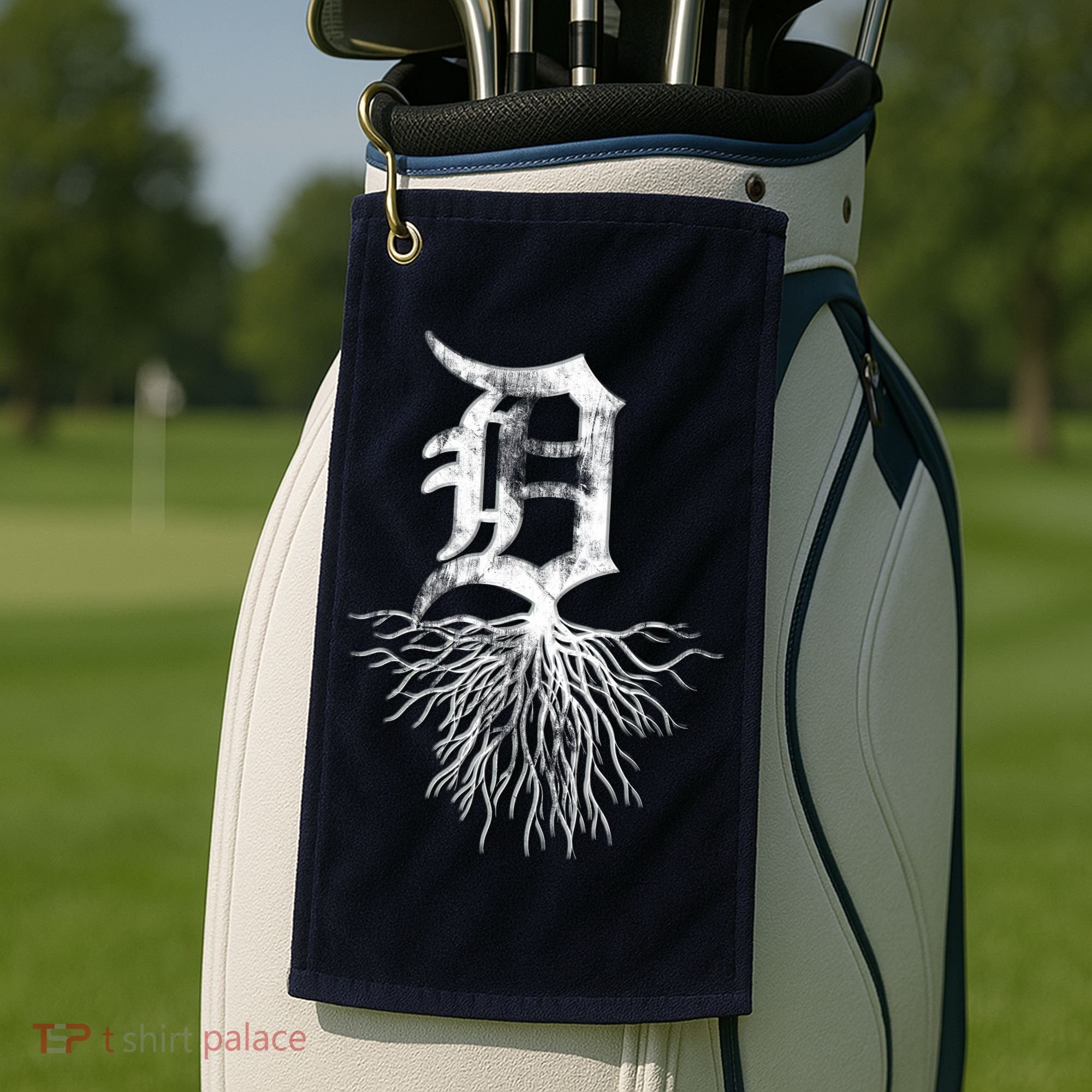 Detroit D Roots Michigan Born Rooted Golf Towel