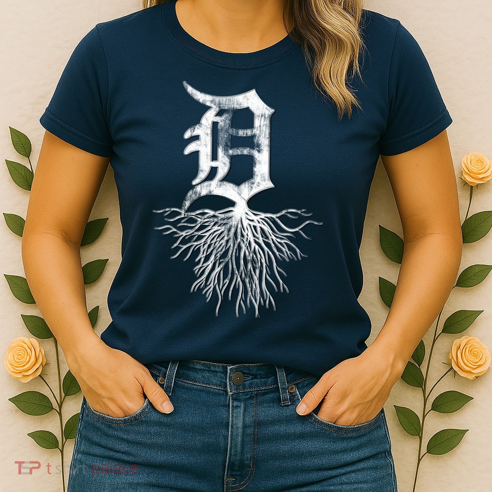 Detroit D Roots Michigan Born Rooted Women's T-Shirt