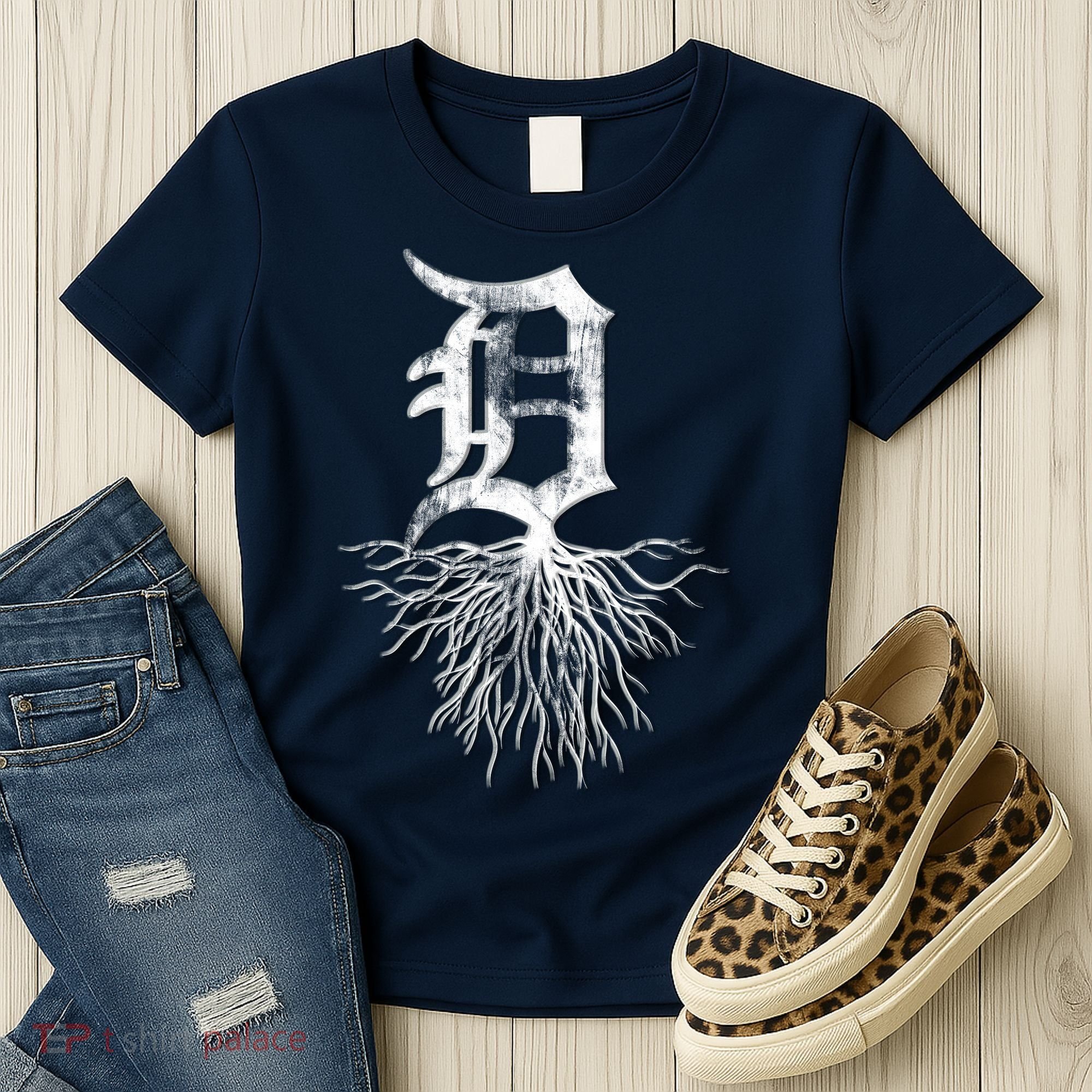 Detroit D Roots Michigan Born Rooted Women's T-Shirt