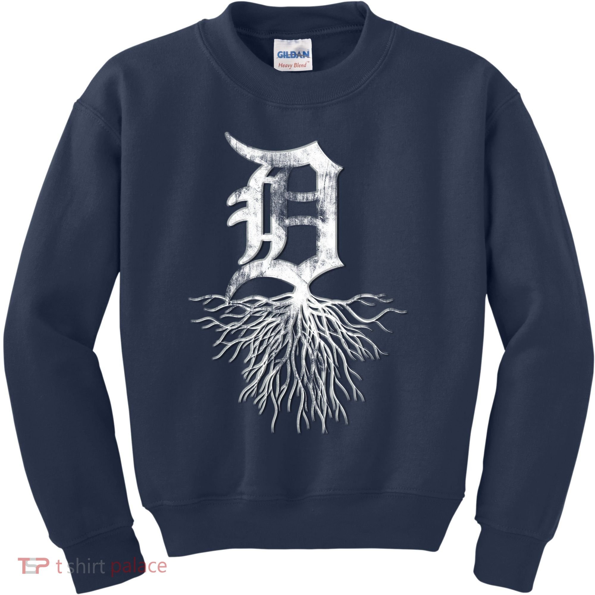 Detroit D Roots Michigan Born Rooted Kids Sweatshirt
