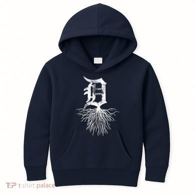 Detroit D Roots Michigan Born Rooted Kids Hoodie