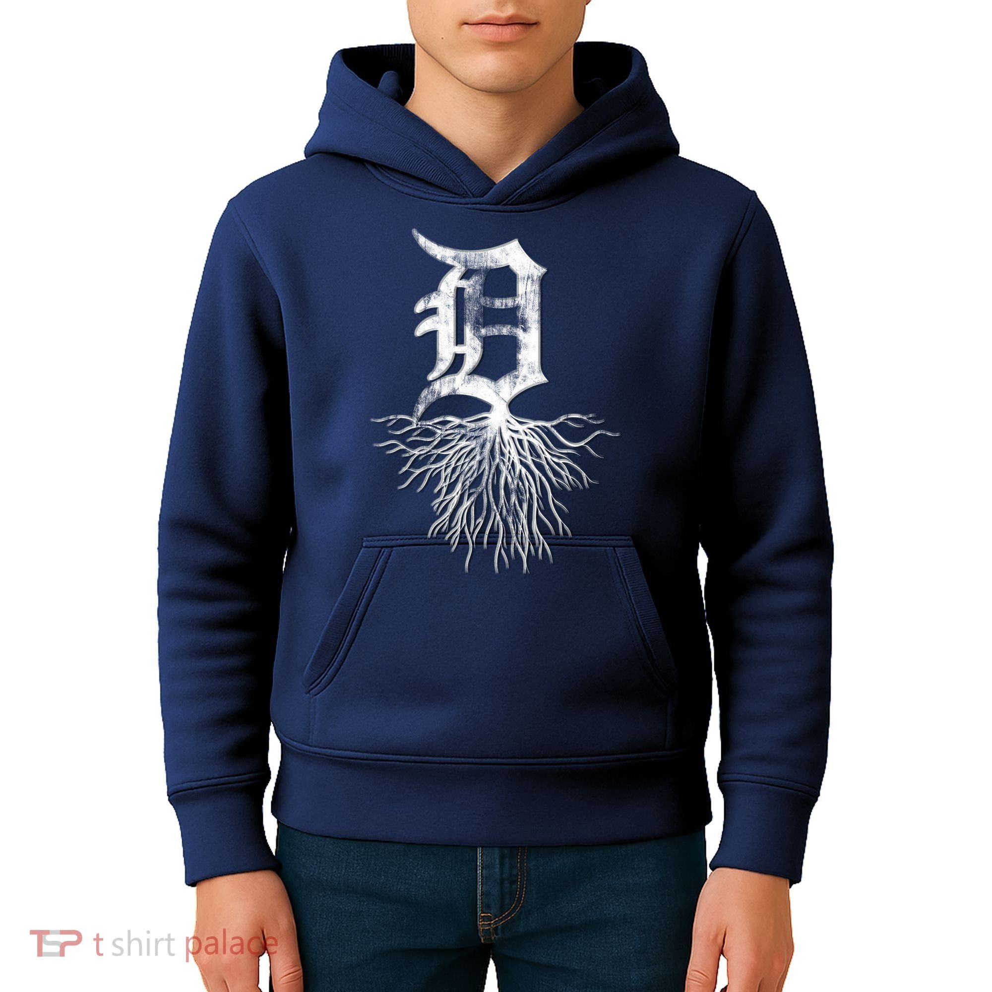 Detroit D Roots Michigan Born Rooted Kids Hoodie