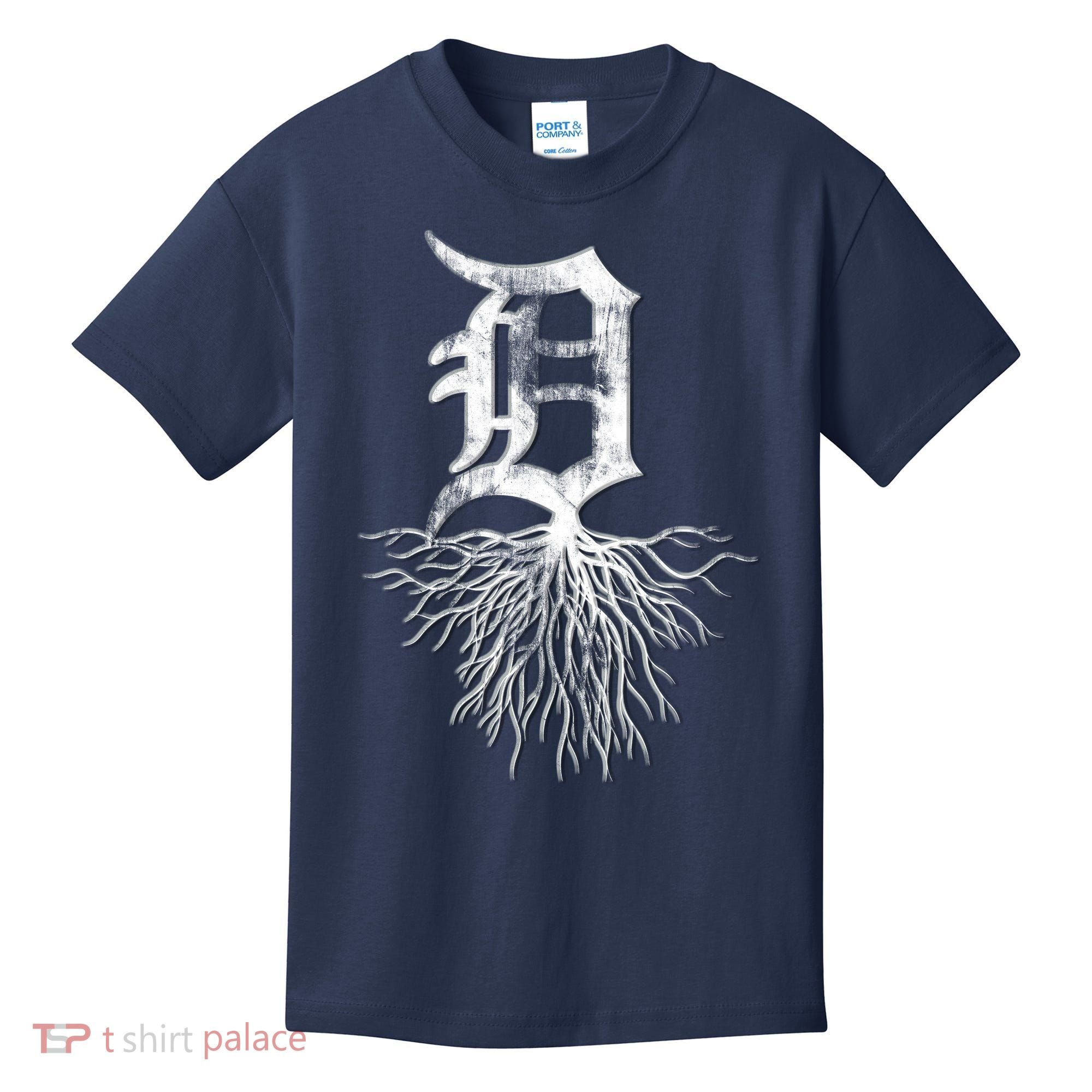 Detroit D Roots Michigan Born Rooted Kids T-Shirt