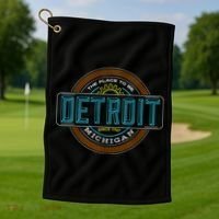 Detroit Emblem Since 1707 Golf Towel thumb 1