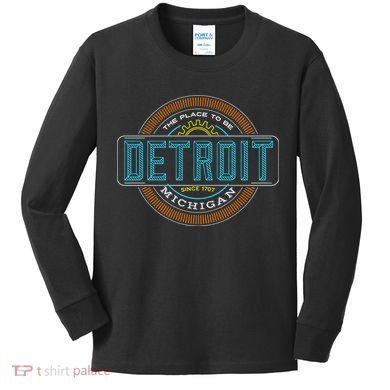 Detroit Emblem Since 1707 Kids Long Sleeve Shirt