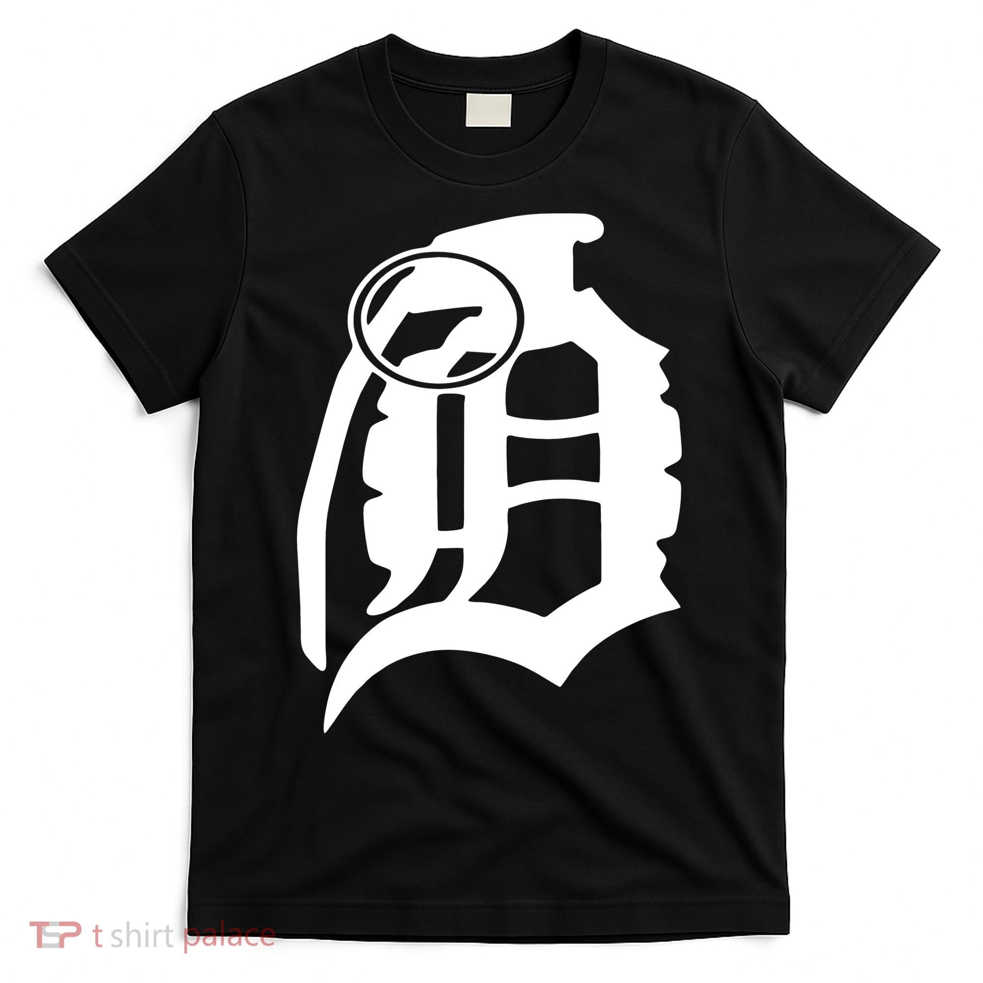Detroit English D Grenade Michigan Logo T-Shirt
