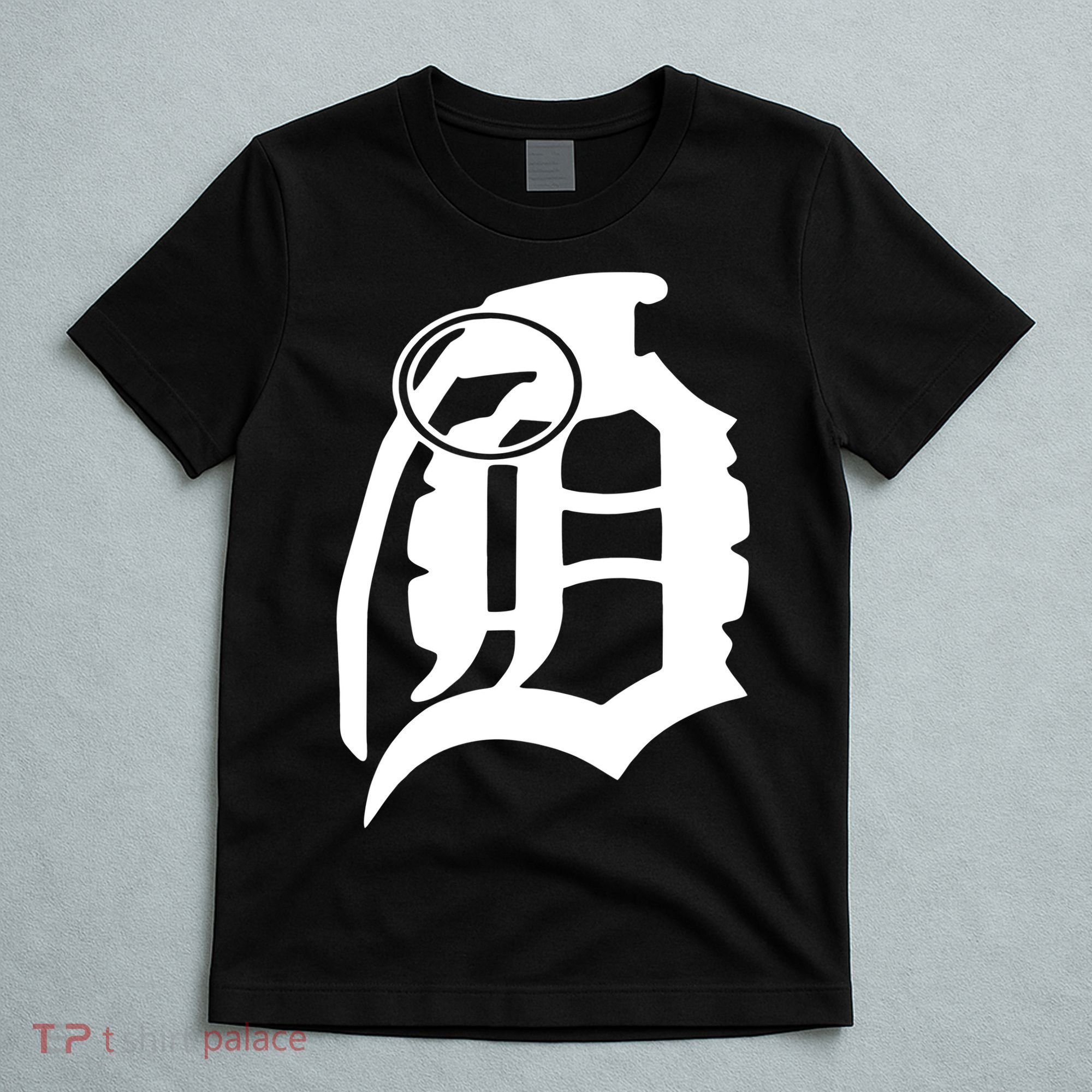 Detroit English D Grenade Michigan Logo T-Shirt