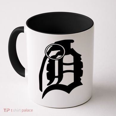 Detroit English D Grenade Michigan Logo Coffee Mug