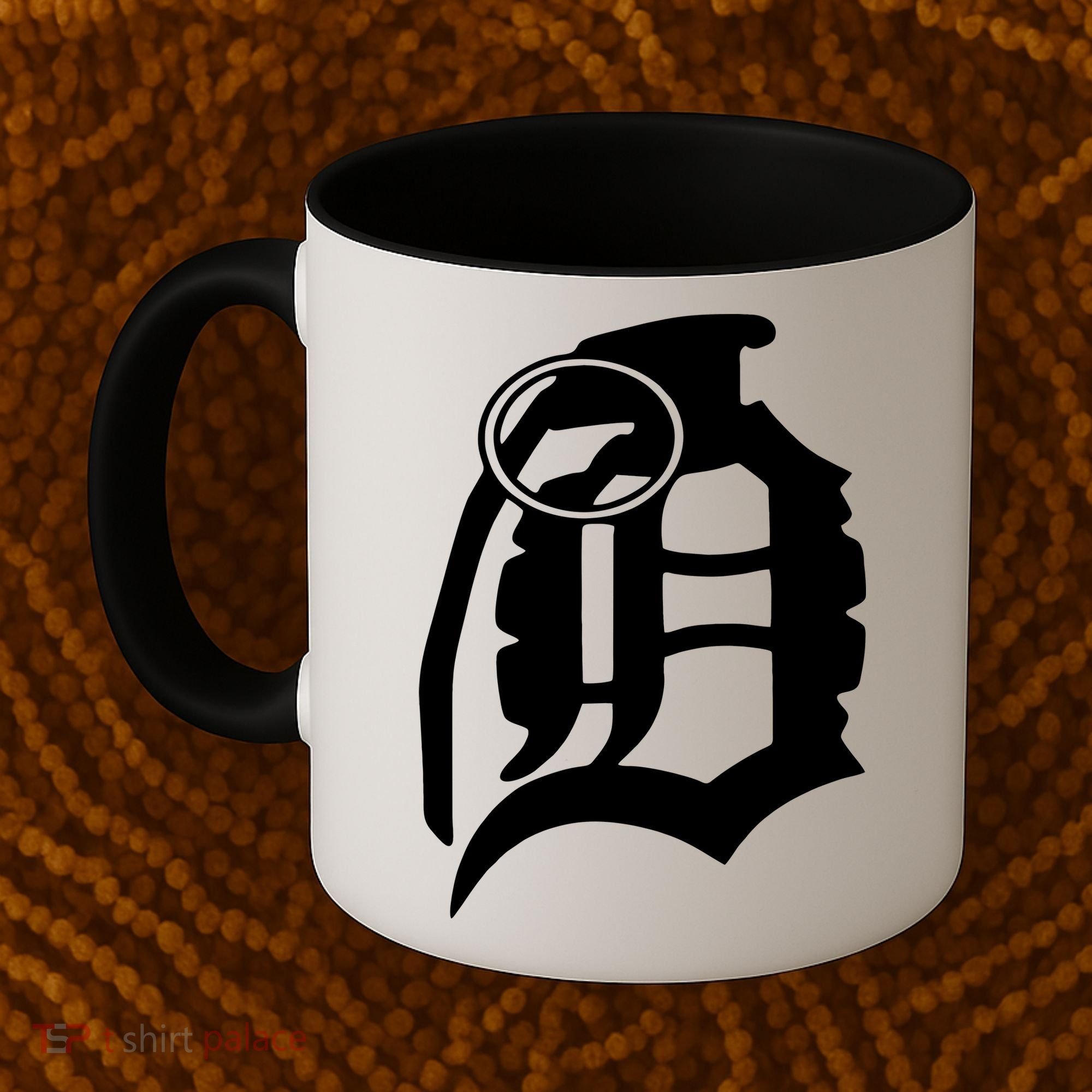 Detroit English D Grenade Michigan Logo Coffee Mug
