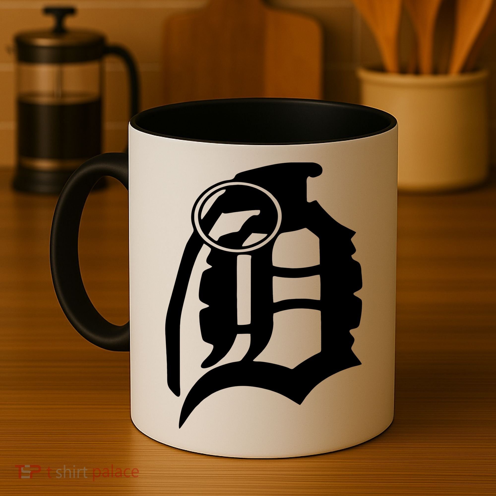Detroit English D Grenade Michigan Logo Coffee Mug