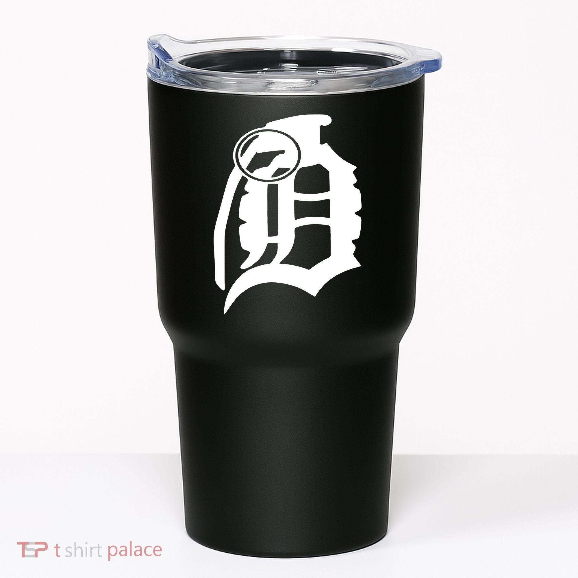 Detroit English D Grenade Michigan Logo Tumbler
