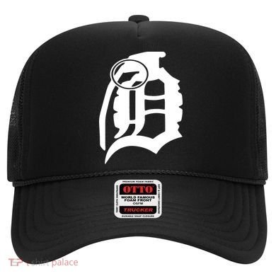 Detroit English D Grenade Michigan Logo Hat