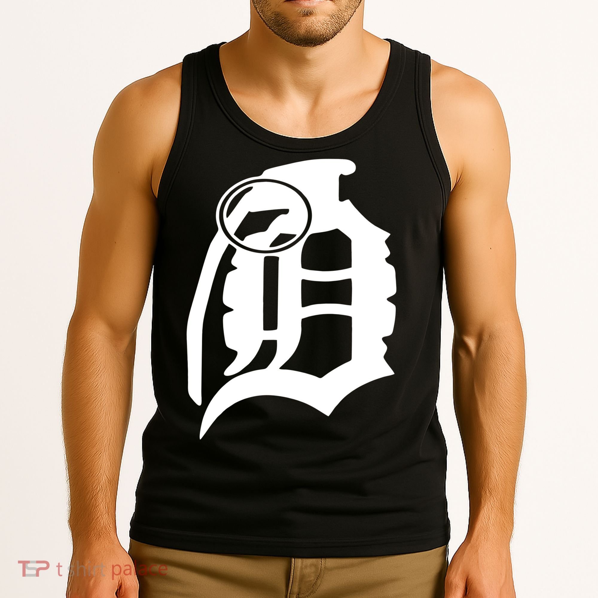 Detroit English D Grenade Michigan Logo Tank Top