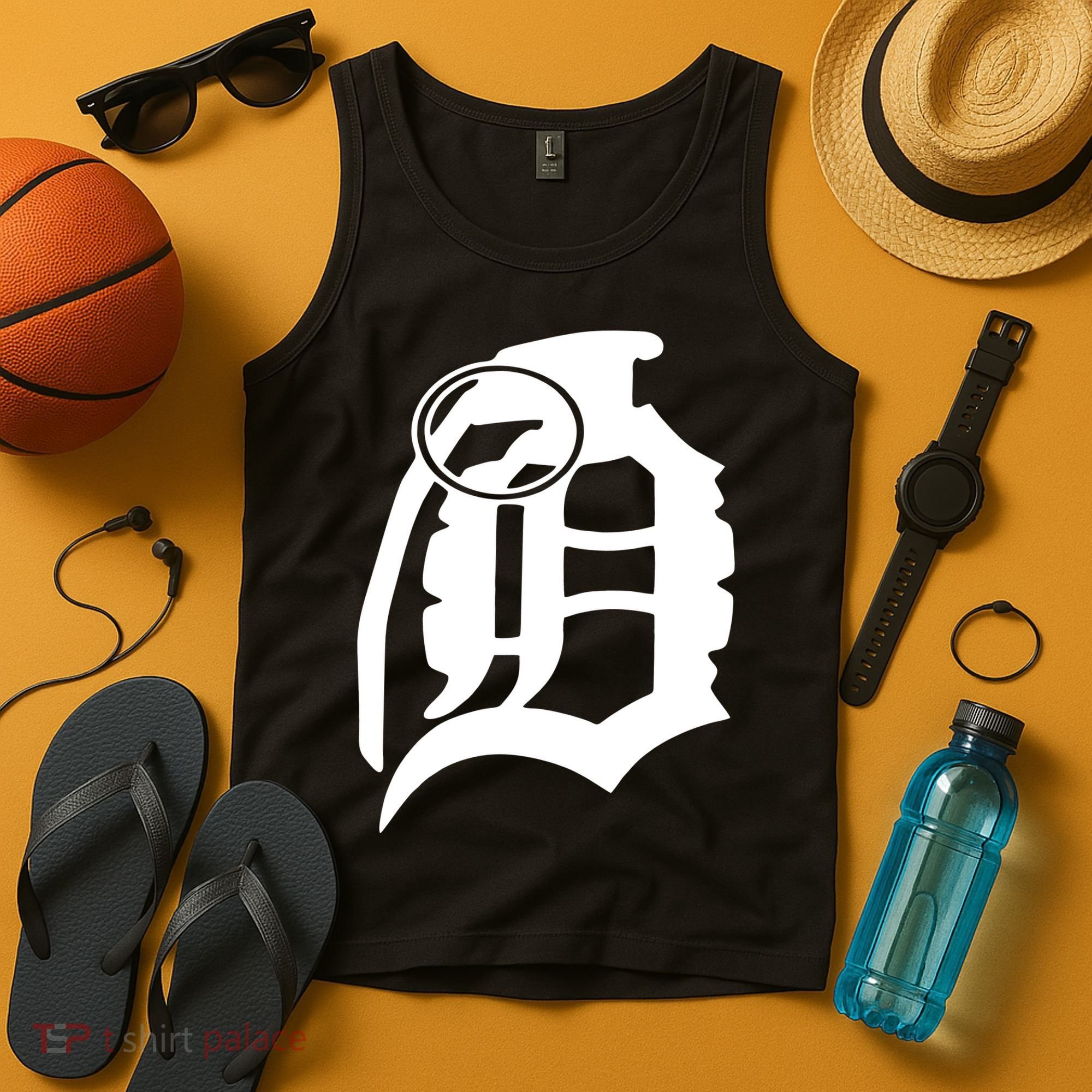 Detroit English D Grenade Michigan Logo Tank Top