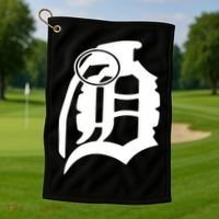 Detroit English D Grenade Michigan Logo Golf Towel thumb 1