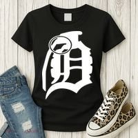 Detroit English D Grenade Michigan Logo Women's T-Shirt thumb 3