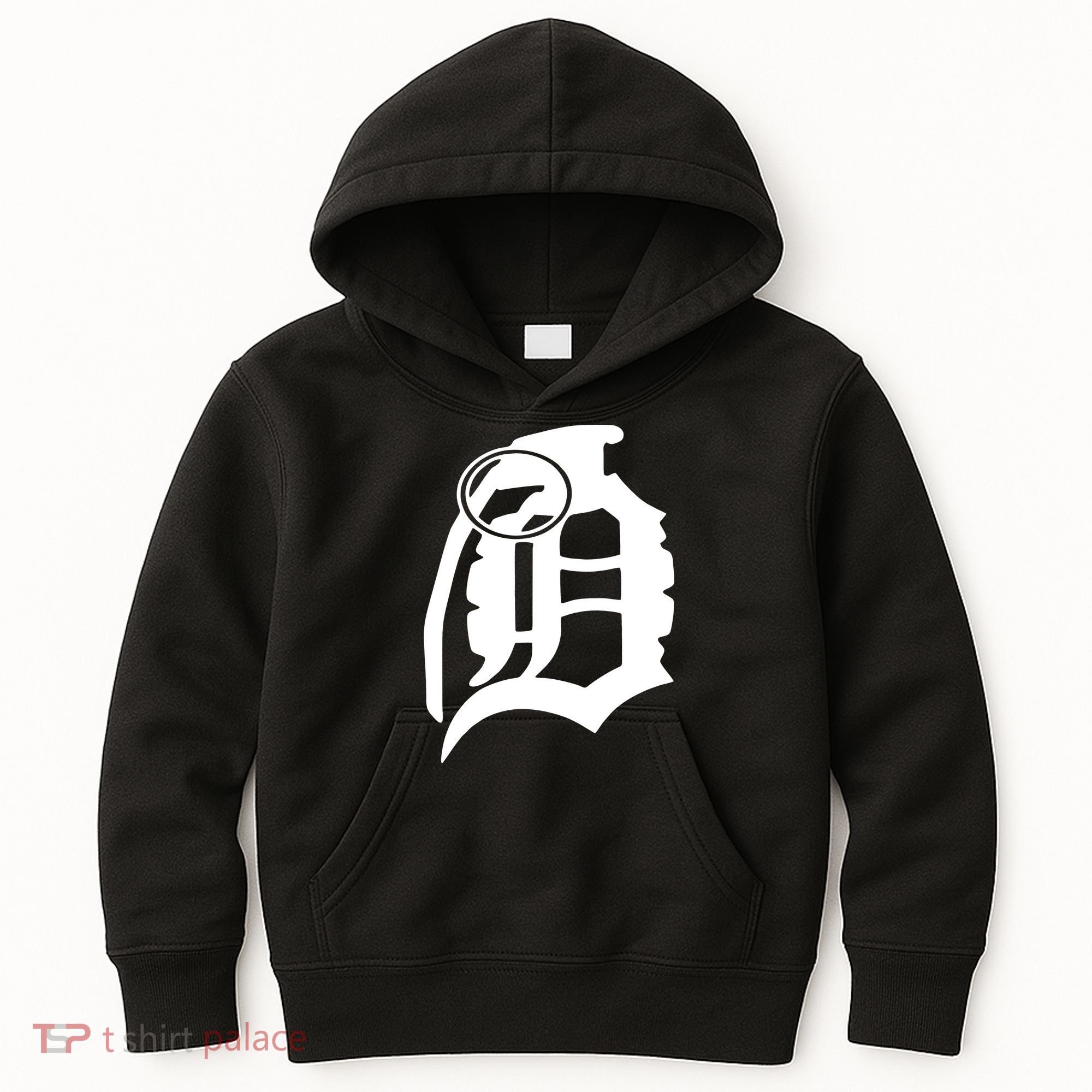Detroit English D Grenade Michigan Logo Kids Hoodie