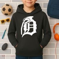 Detroit English D Grenade Michigan Logo Kids Hoodie thumb 2