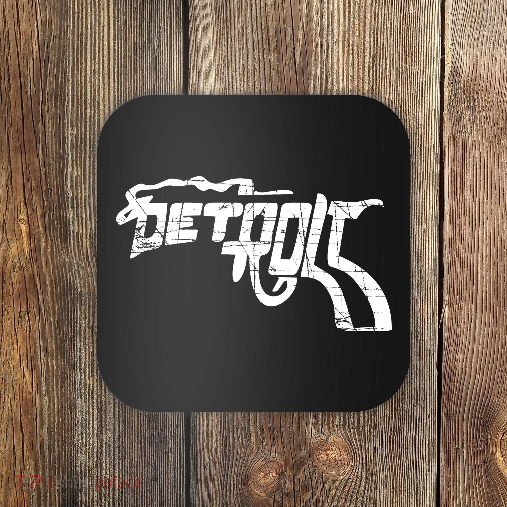 Detroit Gun n Smoke Revolver Coaster