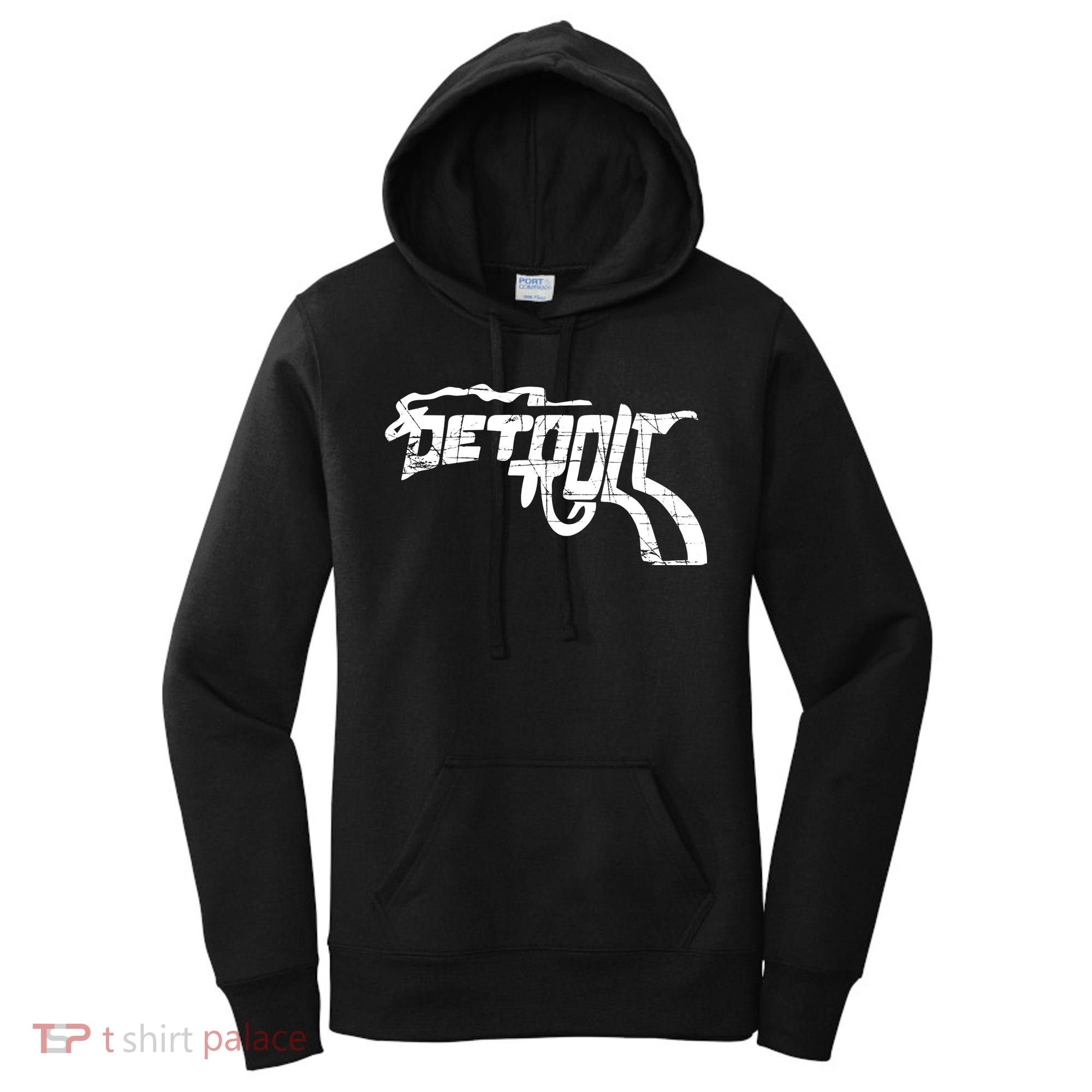 Detroit Gun n Smoke Revolver Women's Hoodie