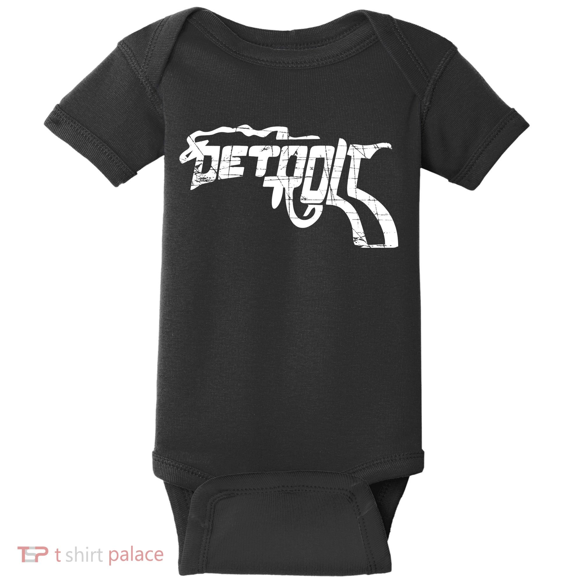 Detroit Gun n Smoke Revolver Baby Bodysuit