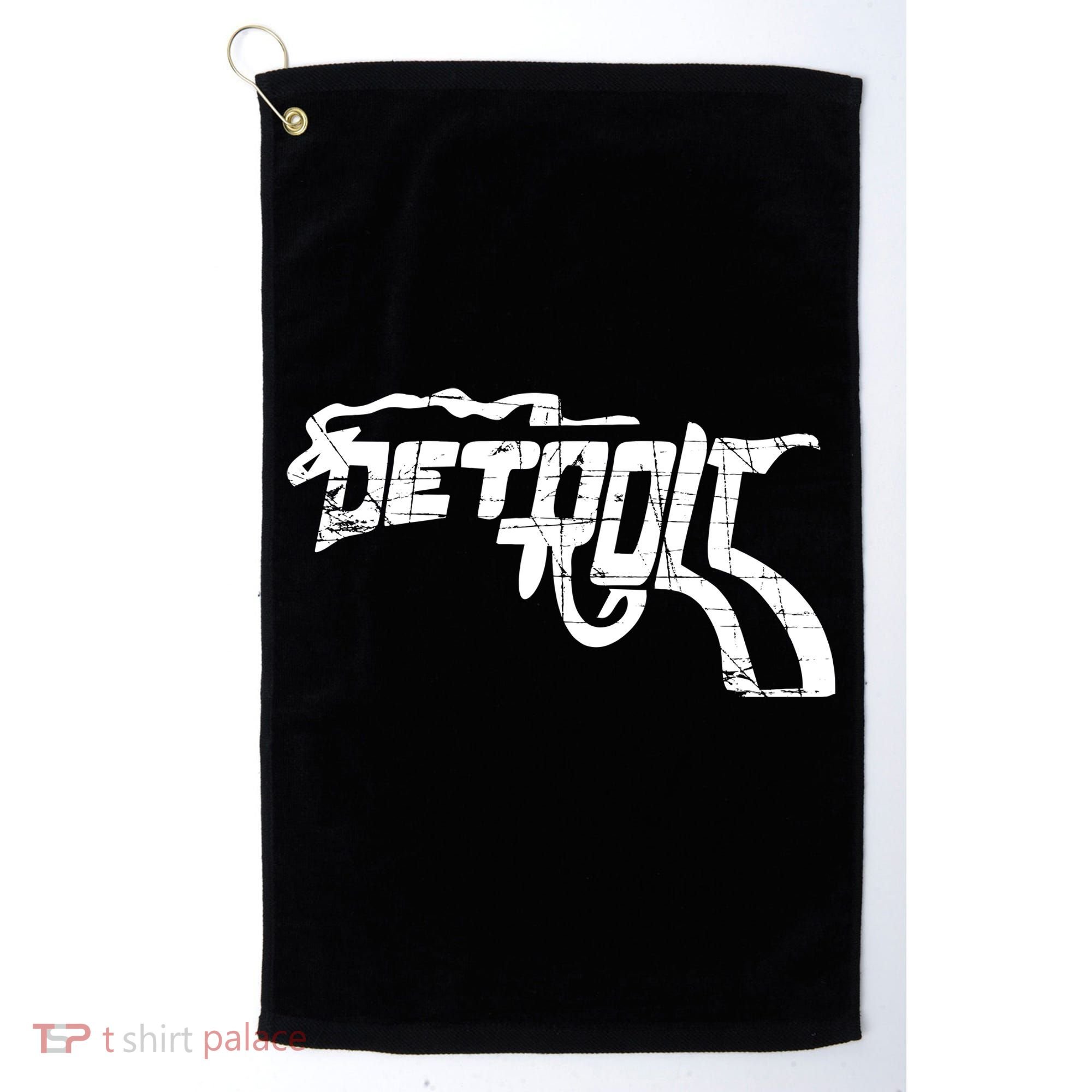 Detroit Gun n Smoke Revolver Golf Towel