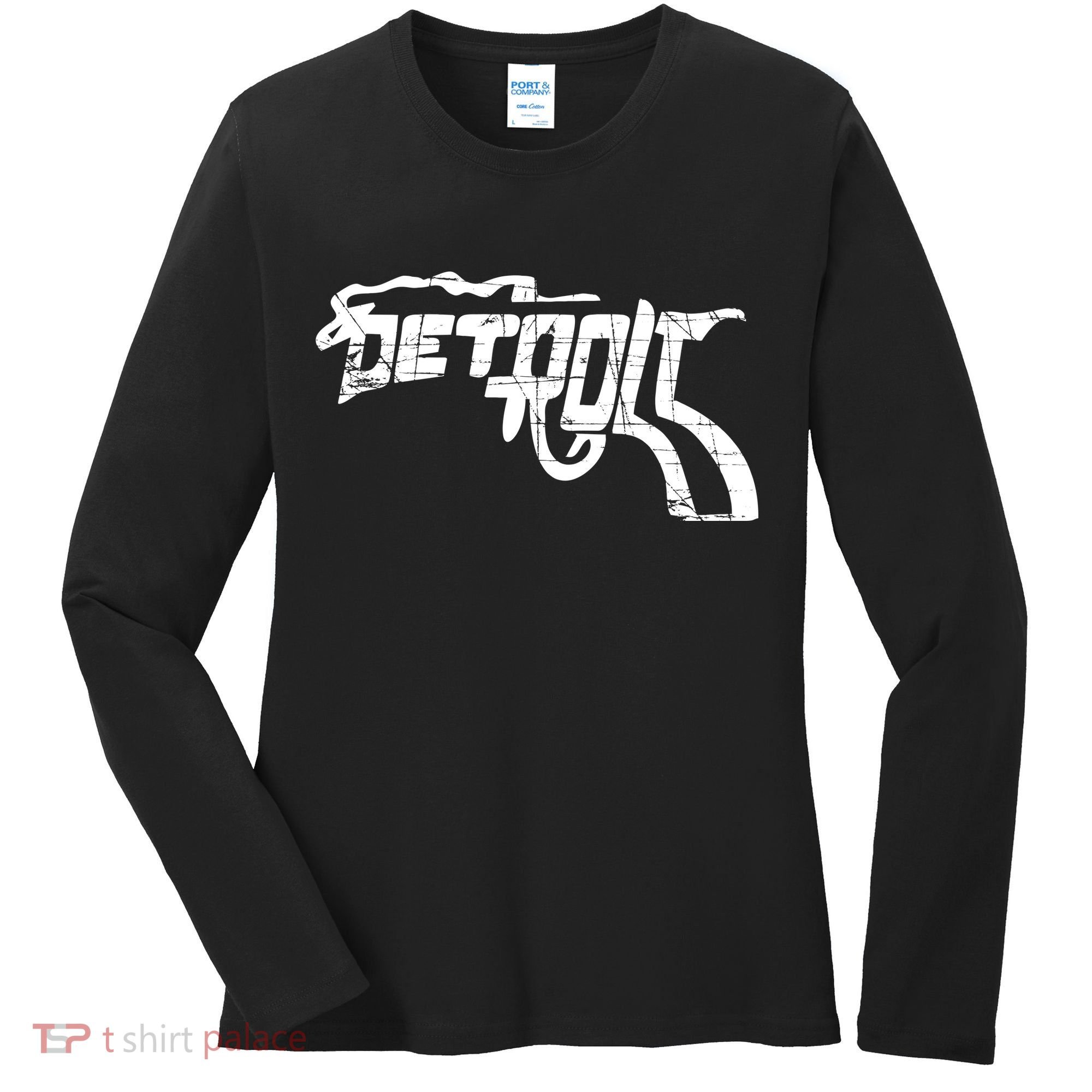Detroit Gun n Smoke Revolver Women's Long Sleeve Shirt