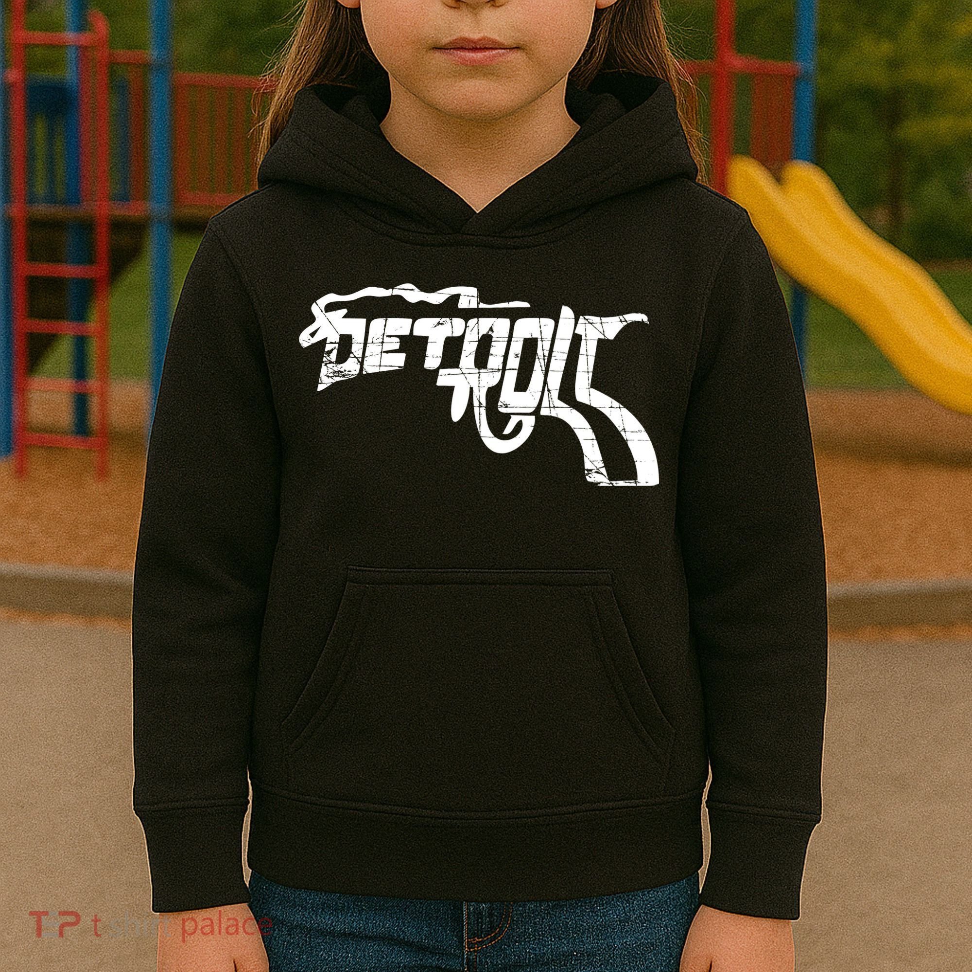 Detroit Gun n Smoke Revolver Kids Hoodie