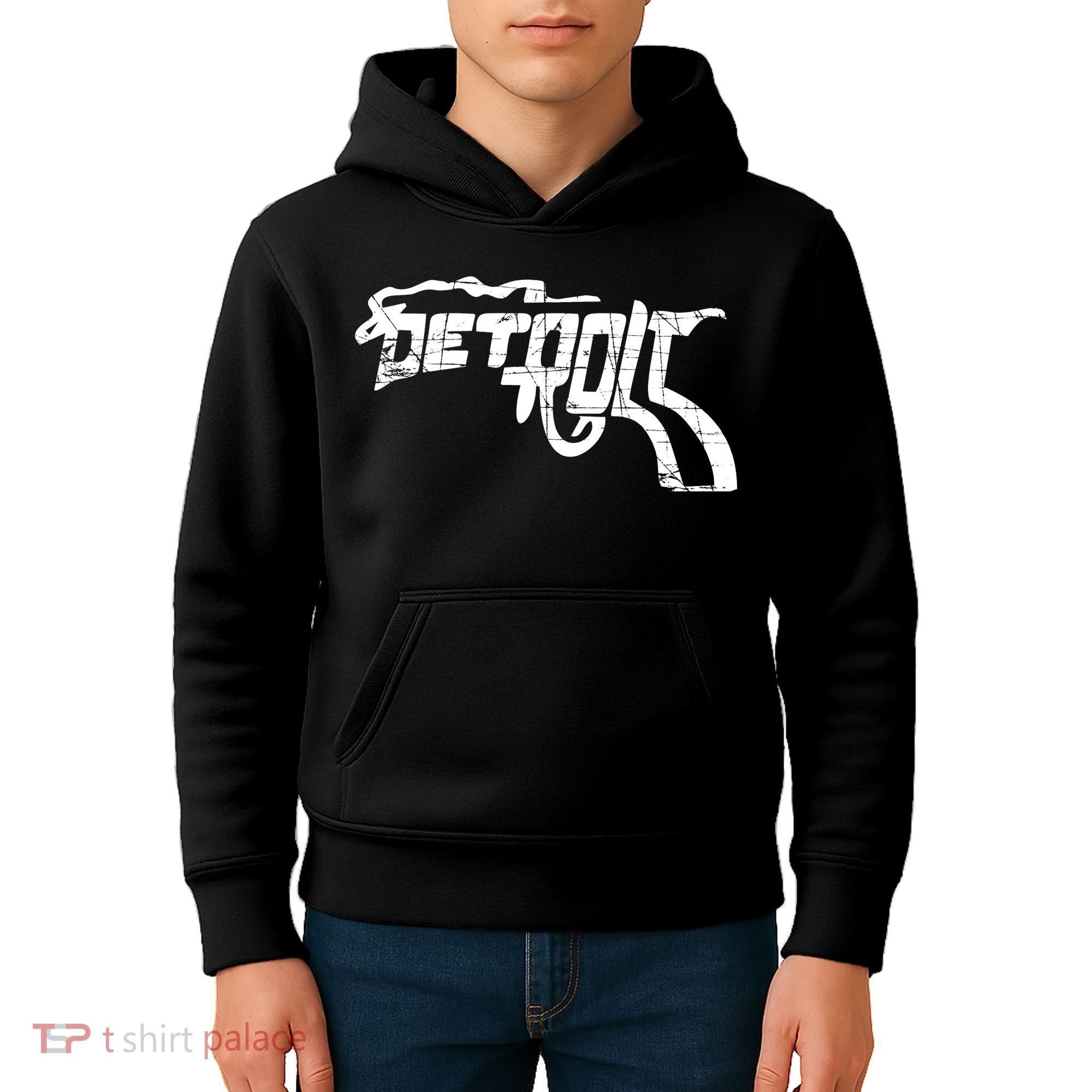 Detroit Gun n Smoke Revolver Kids Hoodie