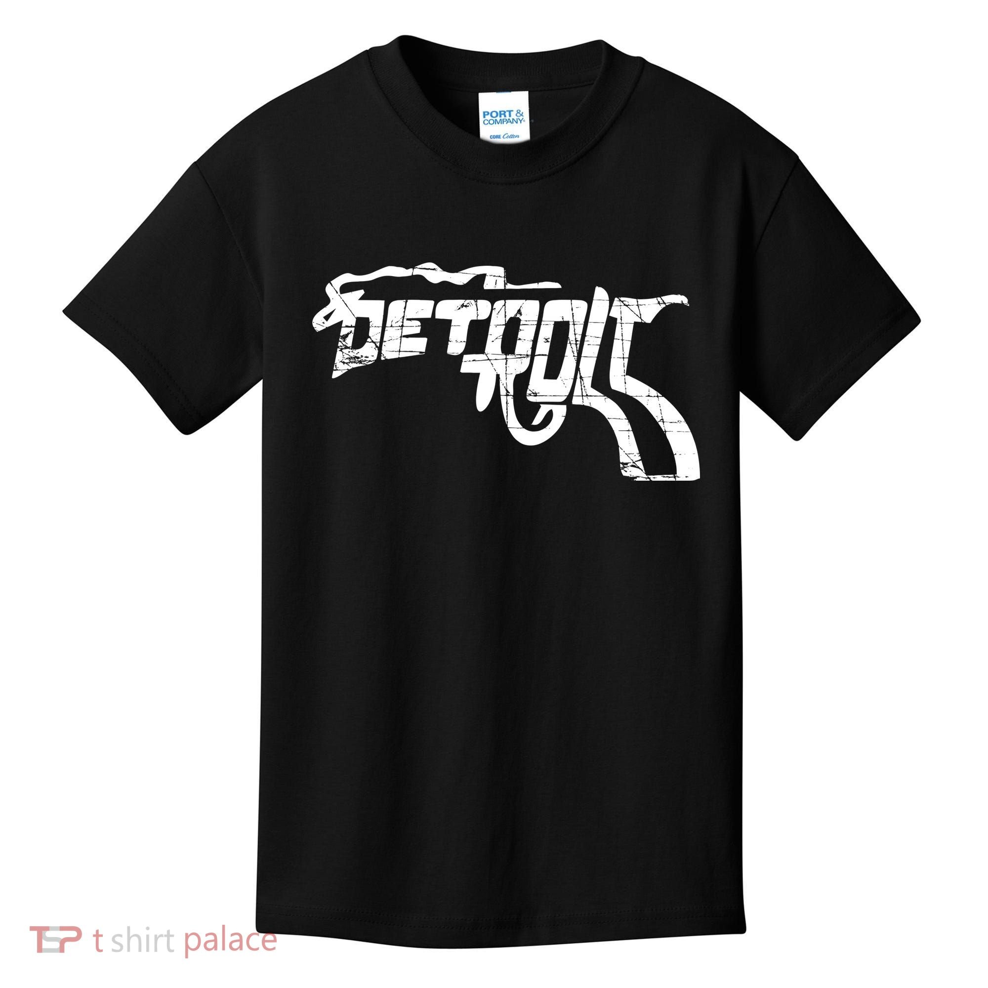 Detroit Gun n Smoke Revolver Kids T-Shirt