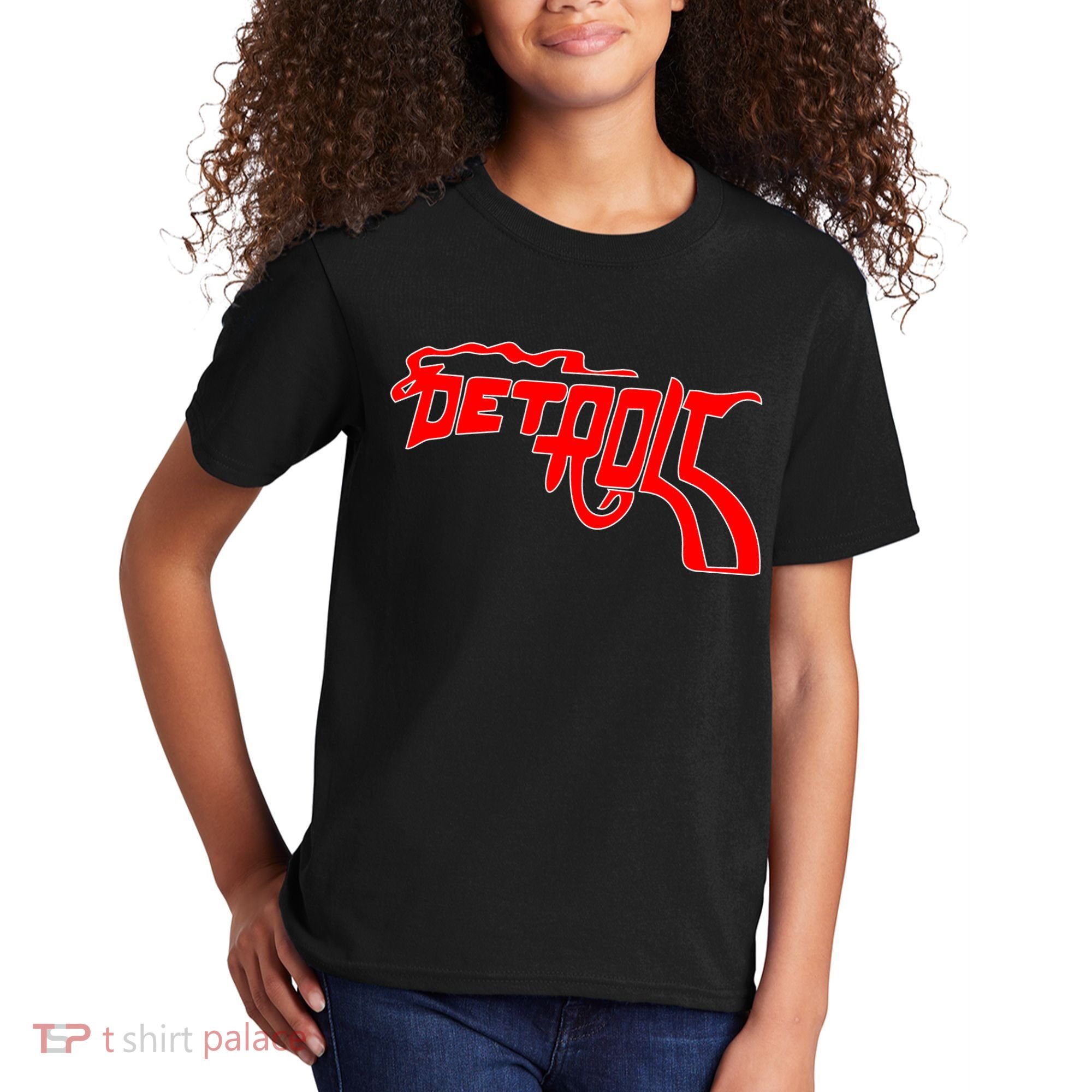 Detroit Gun Smoke Revolver Kids T-Shirt