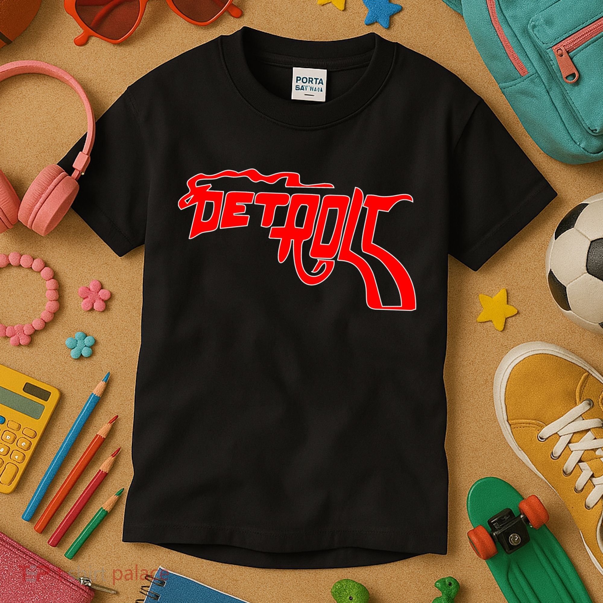 Detroit Gun Smoke Revolver Kids T-Shirt