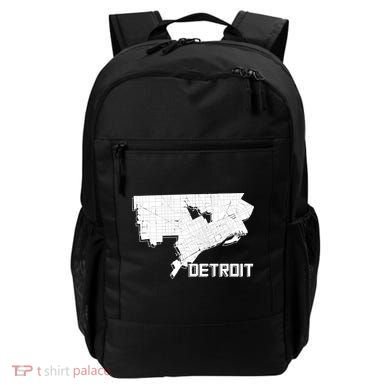 Detroit Illustration Map Backpack