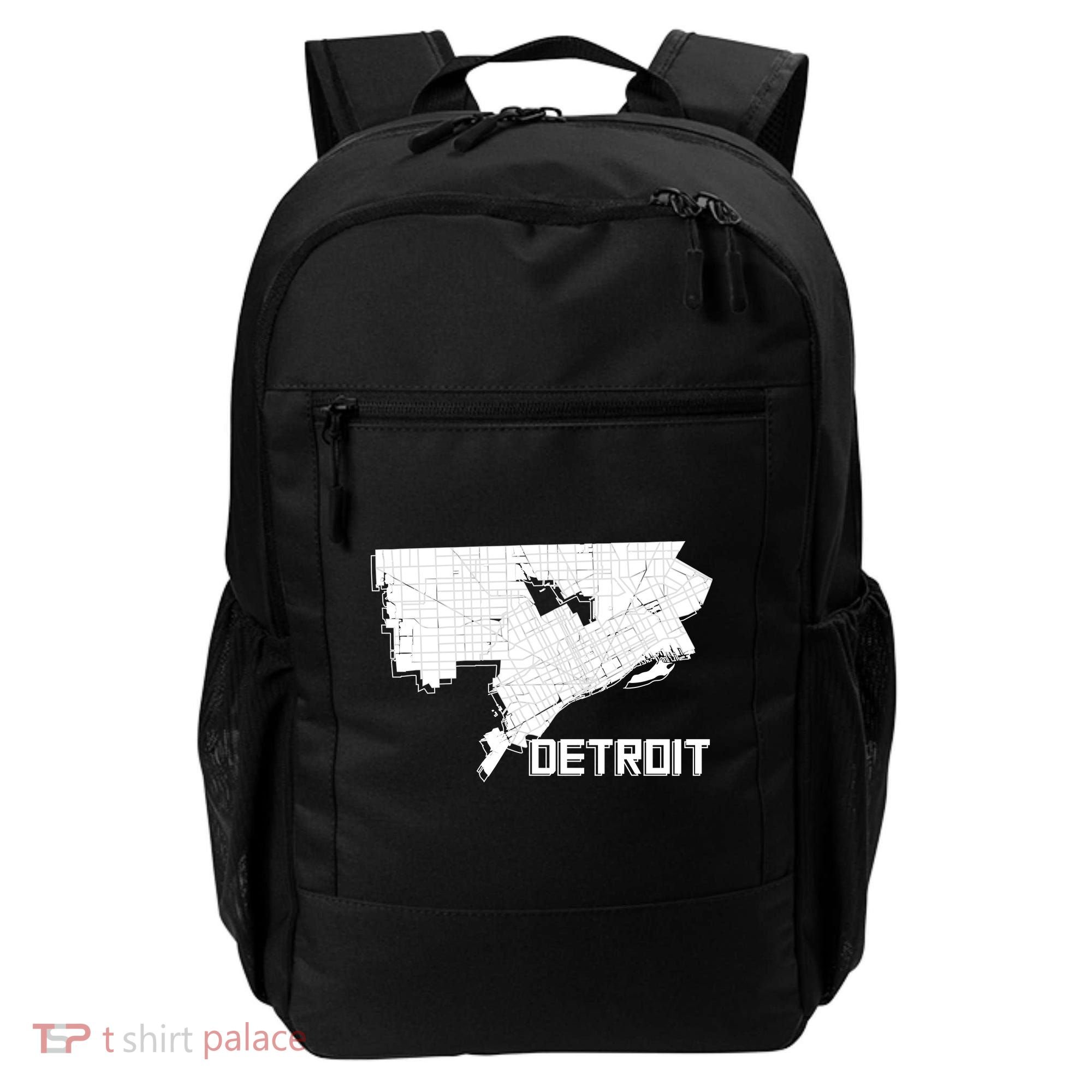Detroit Illustration Map Backpack